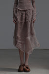 Marc Le Bihan Silk Skirt Six-layer Gauze 25930 Series French Hand-dyed MLB-25930-KMMEIGUI Old Rose Deadwood Rose BOIS DE ROSE